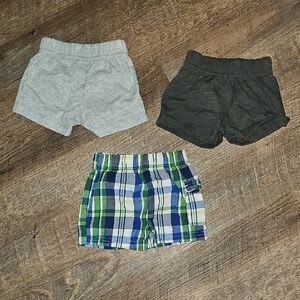 Garanimals Kids Shorts Set - Gray, Black, and Green Plaid